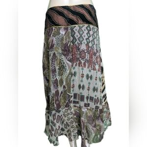 Sandy Sparkman Bohemian Asymmetrical Mixed Patten Sparle Animal Print Lsrge
